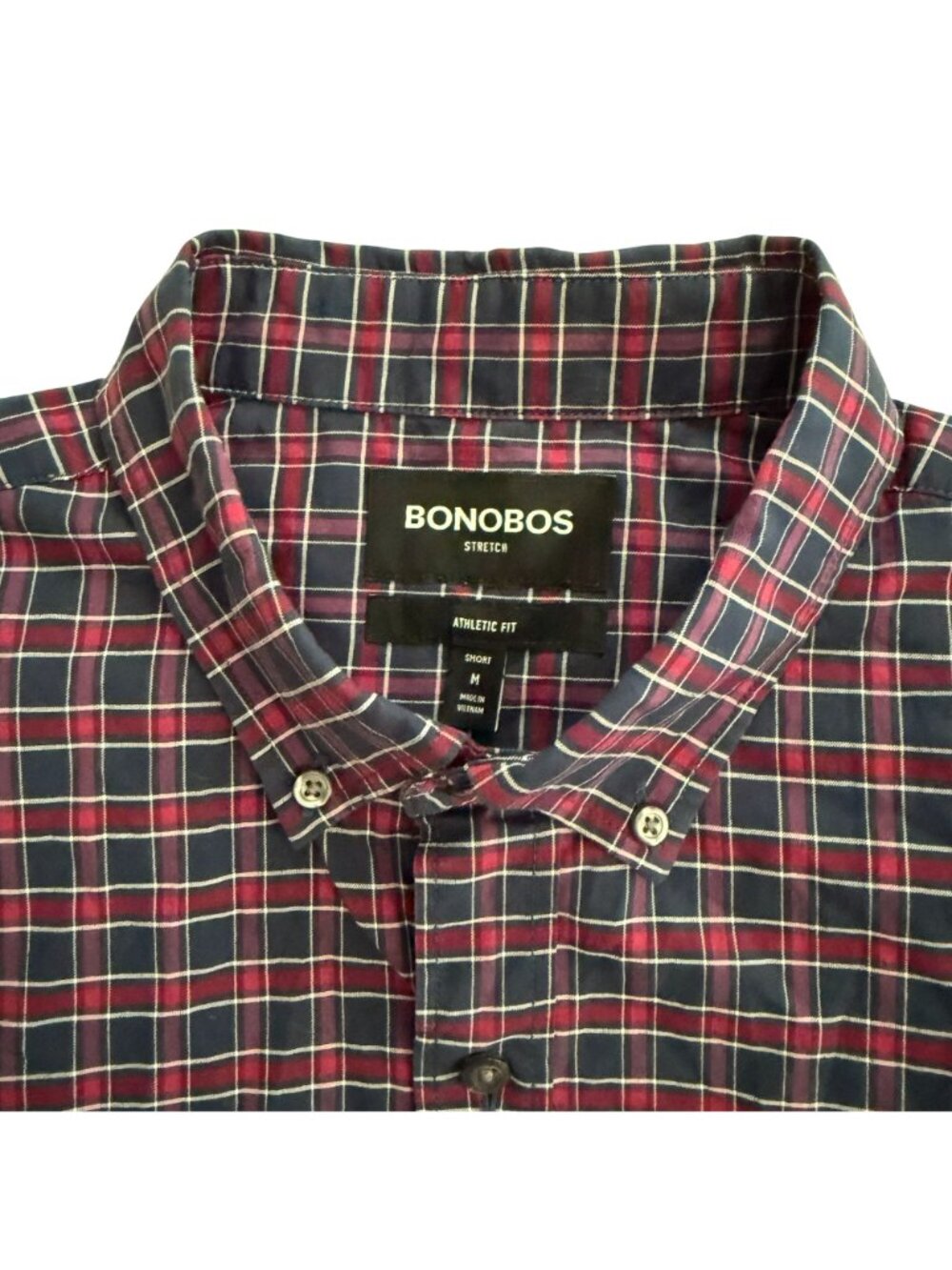 Bonobos Mens Plaid Button-Down Shirt Stretch Athletic Fit Long Sleeve Medium Sh - Picture 5 of 14
